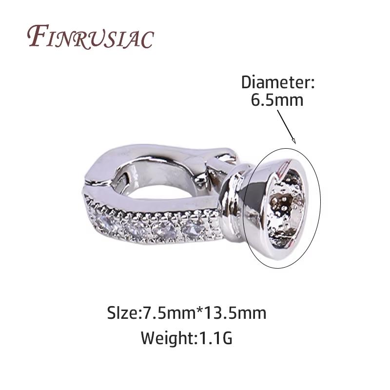 18K Gold Plated Connectors For Jewelry,Brass Zircon Clasps For Bracelets Accessories,DIY Jewelry Making Supplies,Pearl Clasp