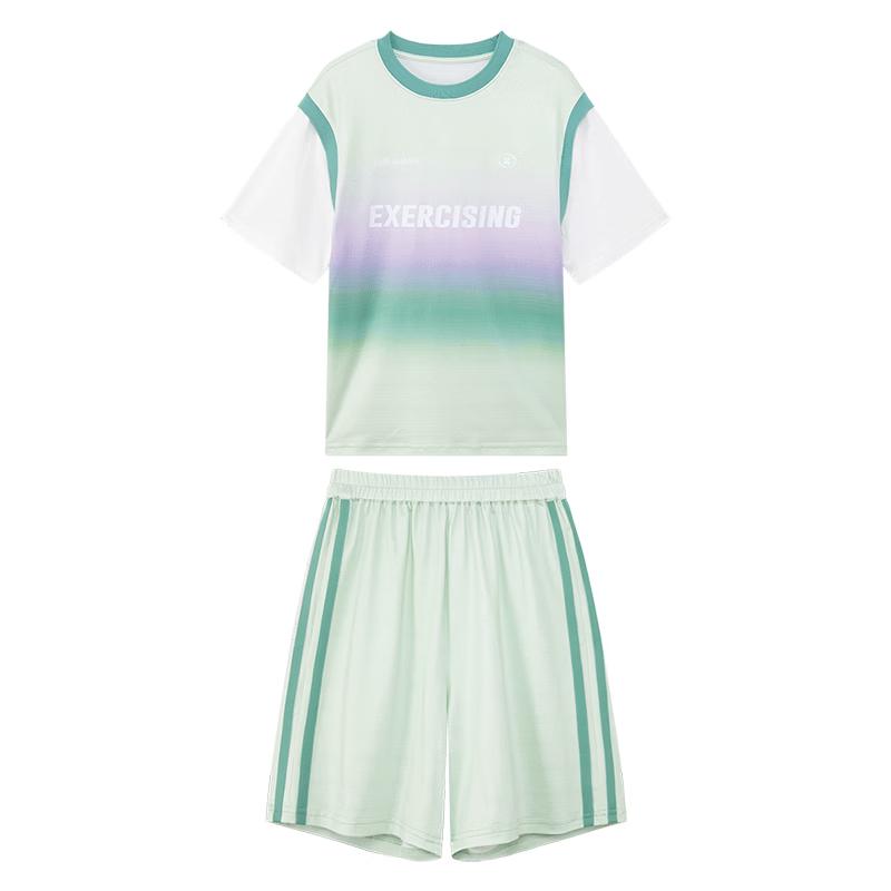 Boys  Summer Gradient Quick-Dry Mesh Sports Set 140