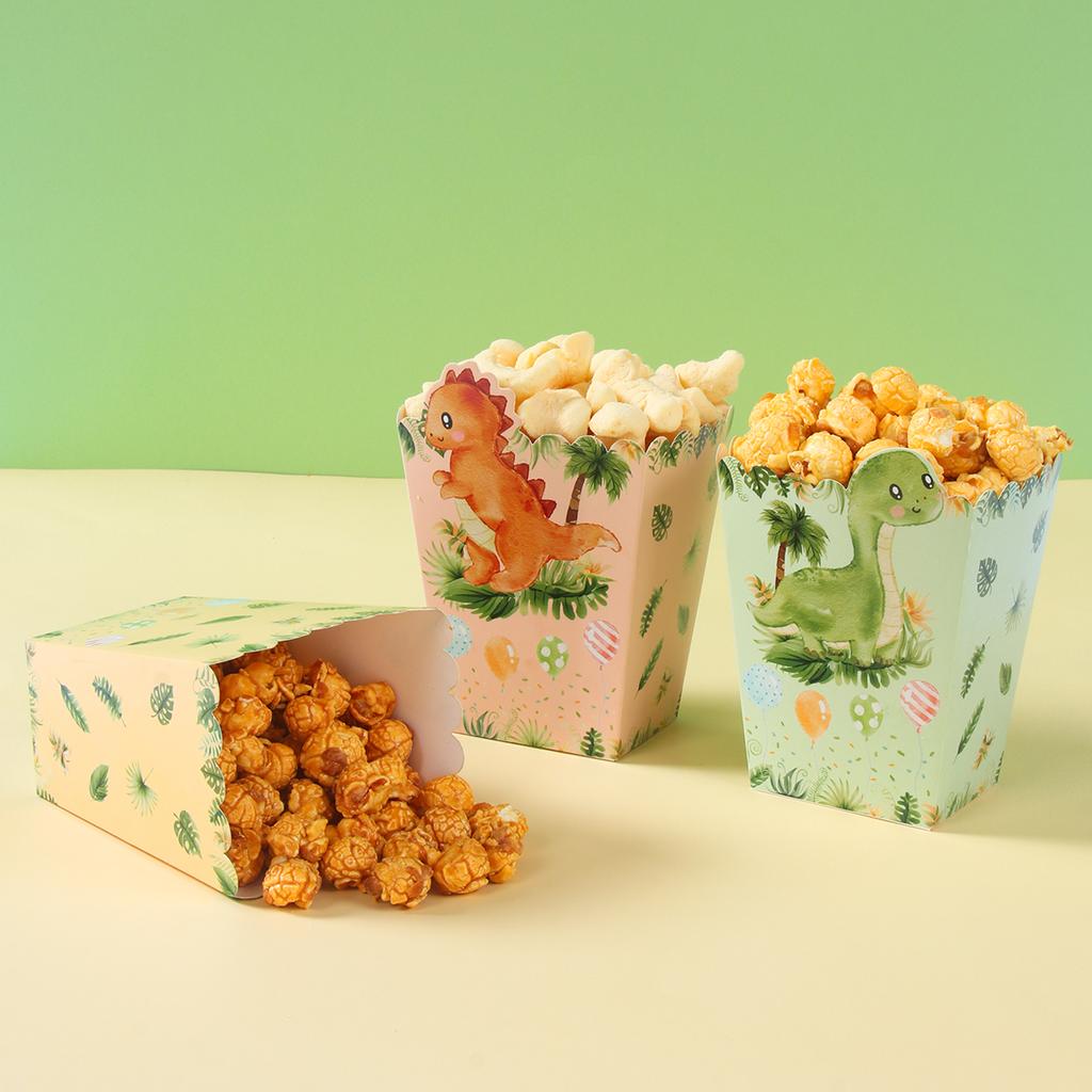 Jungle Safari Popcorn Candy Box Mermaid Butterfly Donut Hawaii Birthday Party Decor Kids Strawberry Wedding Party Supplies Gifts
