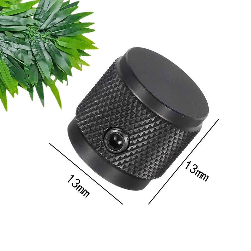 6 Aluminum Potentiometer Metal Guitar Volume and Tone Control Dome 6mm with Hex Wrench Screws for Fender Gibson Les and Electric Guitars Knobs, Knobs,