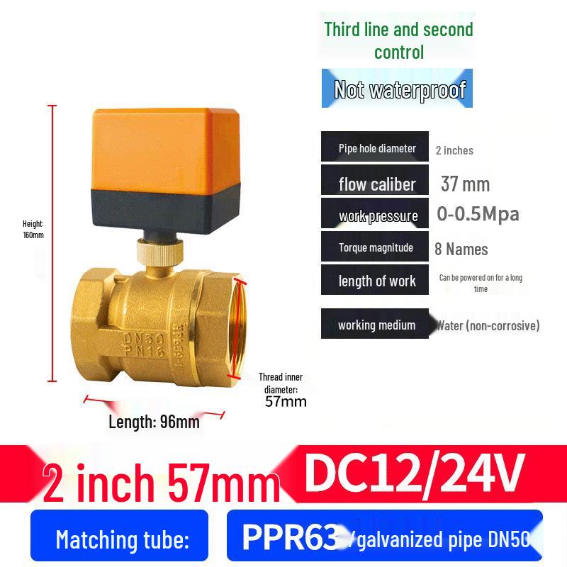 220V DN15 Měděný závitový elektrický kulový ventil pro regulaci vody