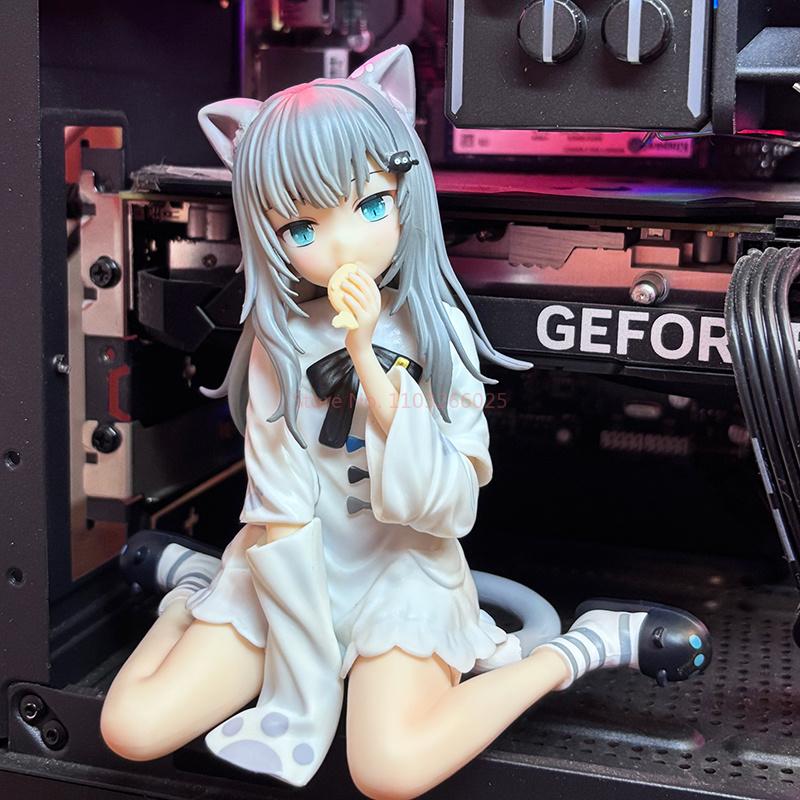 Two Styles Pvc Action Figure Toys 21Cm Collection Model Kawaii Gift Model Desktop Decoration Cute Cat Ears Beautiful Girl Anime