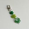 Four Leaf Clovers Charm Glittering Green Key Ring Lightweight Acrylic Designs Unisex Daily Use Accessory Gift