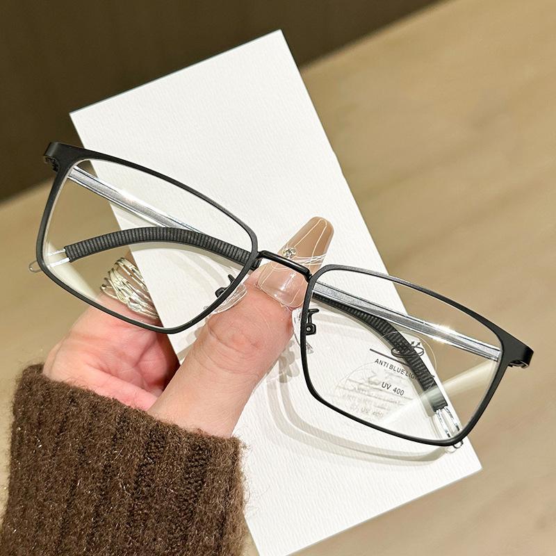 

Темпераментная металлическая оправа для очков для близорукости, профессиональная мужская, с высоким внешним видом, защита от синего света, зеркало с плоским светом MH9043 чёрный