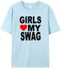 Футболка с надписью S LOVE MY SWAG  Смешные хлопковые novelty футболки Streetwear Хип-хоп Повседневный топ