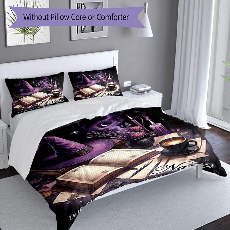 3PC Custom Name Unleash Inner Magic Bedding Set Printed Bedding Set Duvet Cover Closure Includes 1 Duvet Cover & 2 Pillowcases for All Seasons Bedroom
