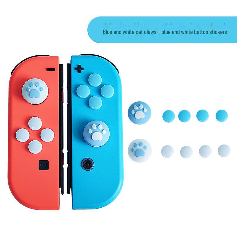 Ajitomo Cat Claw Joystick and Button Cap Stickers for Switch Joycon
