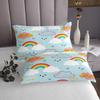 Color Rainbow Cloud Pattern Bed Hat Four-Piece Bedding Set Bedroom Dormitory Bedding Decoration