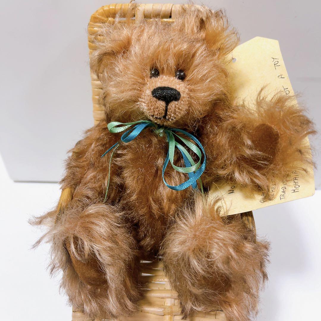 

[USED] Teddy bear stuffed animal, made overseas, antique, handmade