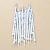 New Hot Stamping Card 6-pack Long Candles Creative Party Baking Decorative Art Pencil Candles