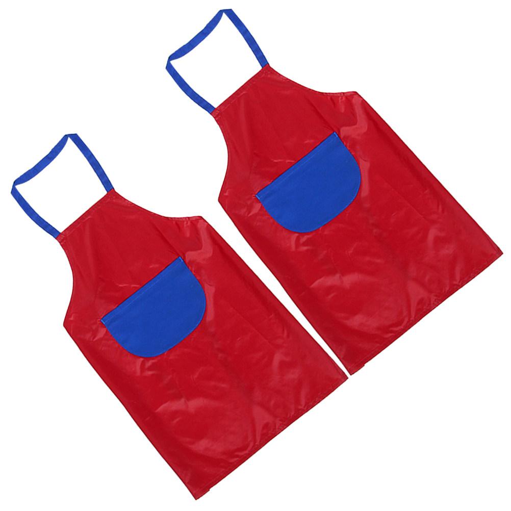 

2Pcs Waterproof Painting Apron for PVC Coated Art Apron Machine Washable Quick Dry for Cooking Crafting 45x62cm
