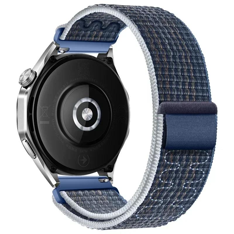 22mm 20mm Nylon Loop Band For Huawei Watch 5/4/GT5/4/3/2 Pro 46mm Needlework Wristband Bracelet Amazfit Active2/Balance 2 Strap