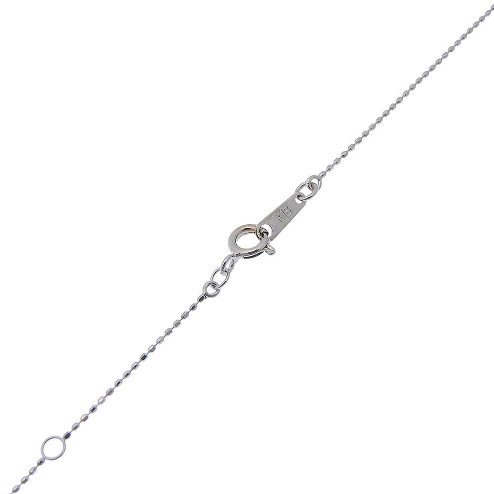 cross Necklace K18 white gold/diamond cross 2.7g unisex Used