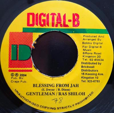 7inch Record GENTLEMAN & RAS SHILOH / RICHIE SPI - Blessings From Jah / World Order NONE Digital-B 2004 Jamaica Reggae, Ska & Dub Used