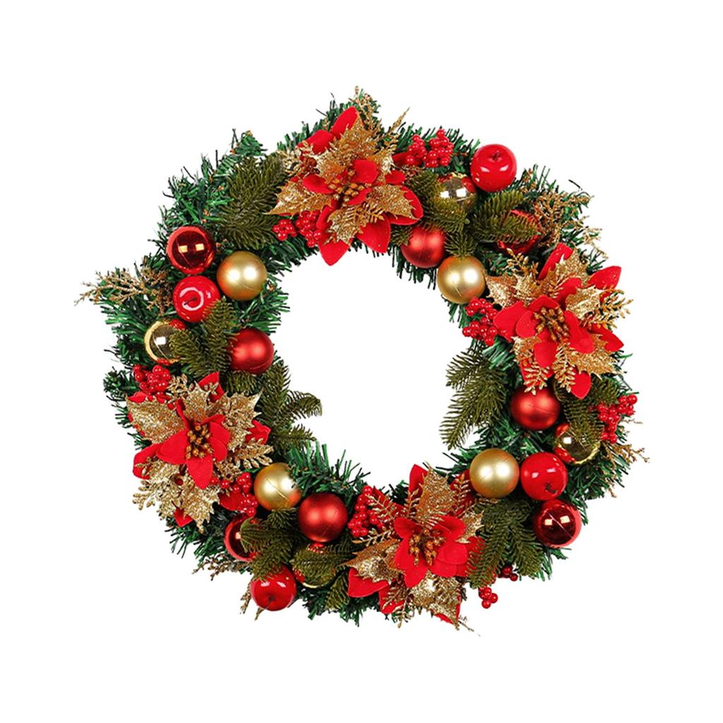 Christmas Wreath, 15.75 Inch Winter Holiday Christmas Decoration for Window