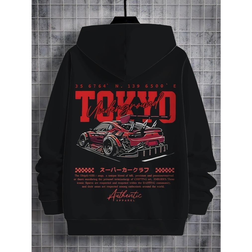 3D Digital Printed Street Racing, Underground Racing Hooded Sweatshirt, Fashionable and Trendy Casual Children's Clothing