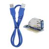 PCIE to Dual PCI Adapter Resin Riser Expansion Card with 0.6m Cable for Windows XP, Windows 7, 8, 10, 2003, MacOS, and Linux