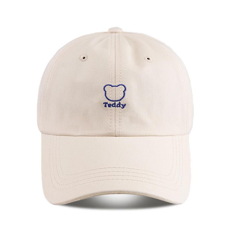 Simple Stylish And Baseball Cap With Bear And Letter Embroidery Design For Daily