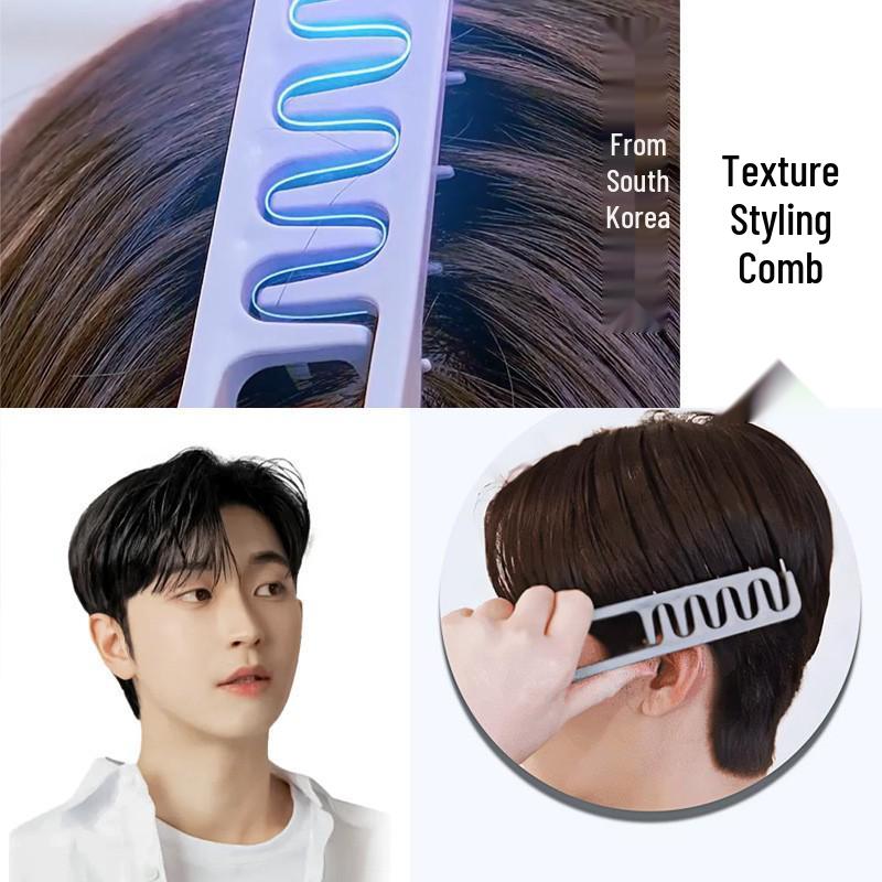 Korean Texture Styling Comb for Fluffy Hair, Men's Hairline, and Women's Bangs
