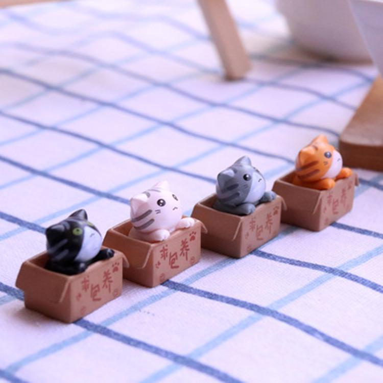 Private House Cat Kitten Plush Car Pendant: Micro Landscape Ornament & Succulent Blind Box Cake Decor
