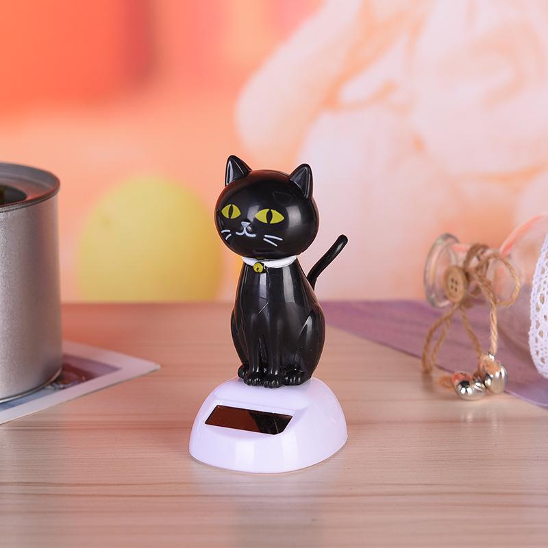 Hot Selling Solar Car Ornaments Creative Car Accessories Swinging Cat Cartoon Doll Toys