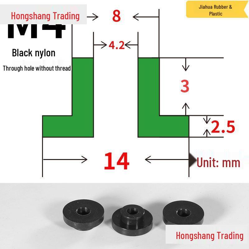 Step T-Shaped Nylon Insulating Bushing Washer, M3-M35 Thread Protection Spacer