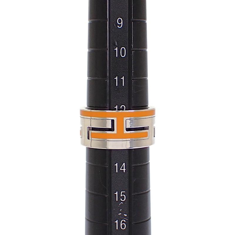 HERMES  #13(JP Size)  Ring Orange Silver925 Mens