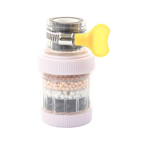 6-Layer Water Faucet Filter for Kitchen Anti-Splash Swivel Aerator with Clear Window Universal Tap Attachment for Home Sink