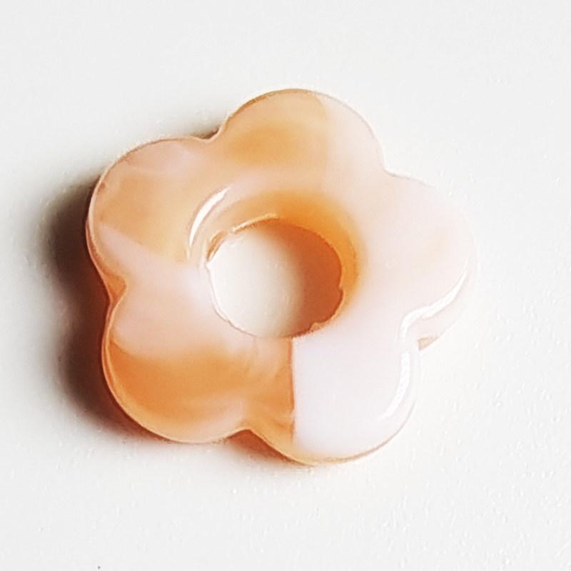 High Gloss Two-Color Acrylic Cloud Flower Beads for DIY Jewelry