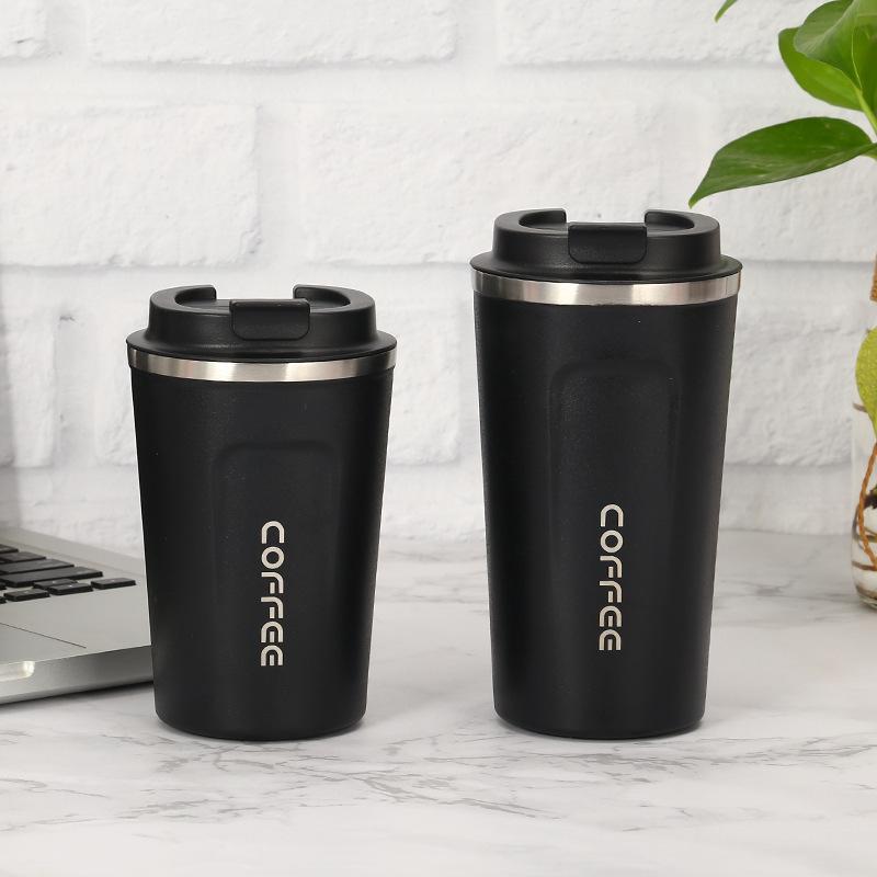 304 stainless steel coffee cup simple office thermos cup portable car outdoor car straw