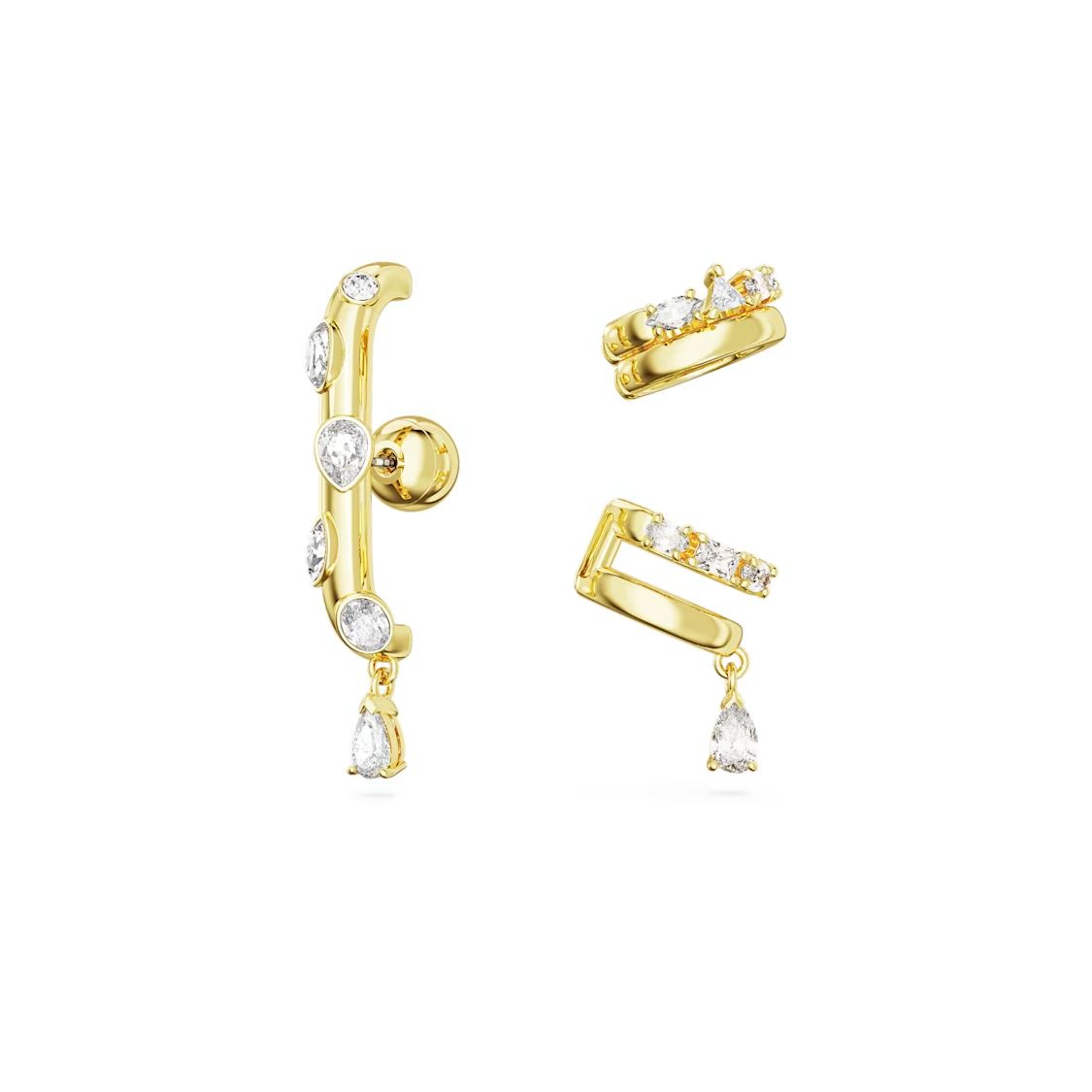 Swarovski Dextera Mixed Cut Gold Tone Earrings Women Earrings 5663334 Box (Random Color)