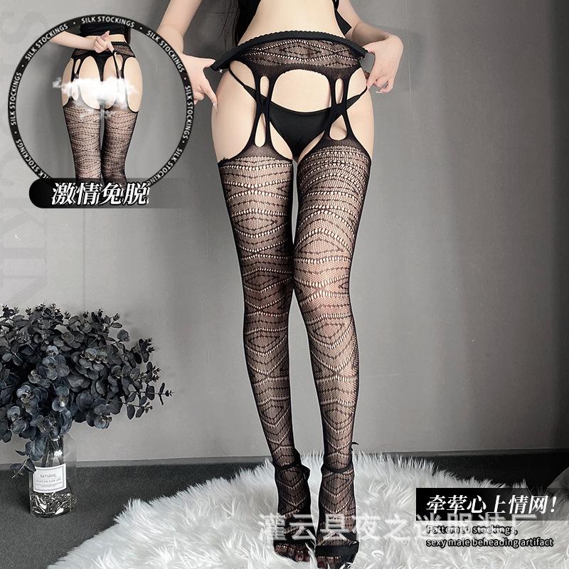 Sexy Large size W night fans black silk women pure one sexy suspender fishnet socks thin stockings net socks hot