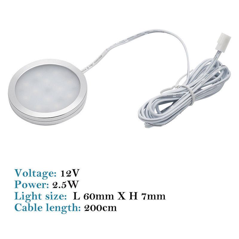 10pcs 12V Interior Warm LED Spot Lights 2.5W For VW T4 T5 Camper Van Caravan Motorhome Car Warm Lights 3000K