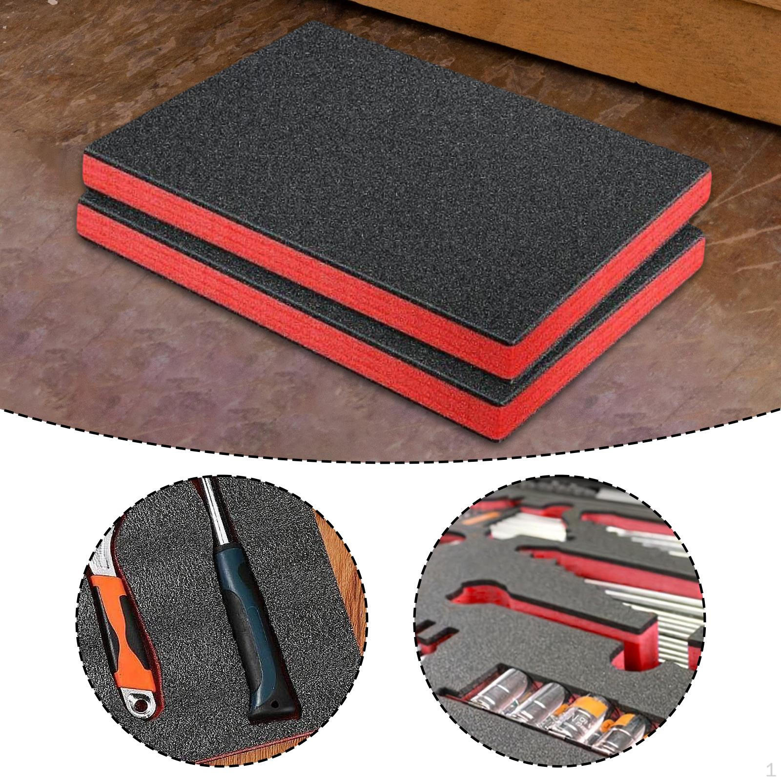 

2 шт. Поролоновые вставки, Инструменты, Листы, Нескользящие, Портативные, Практичные, Съемные, для Подкладки, 42.5cmx28.5cmx5cm
