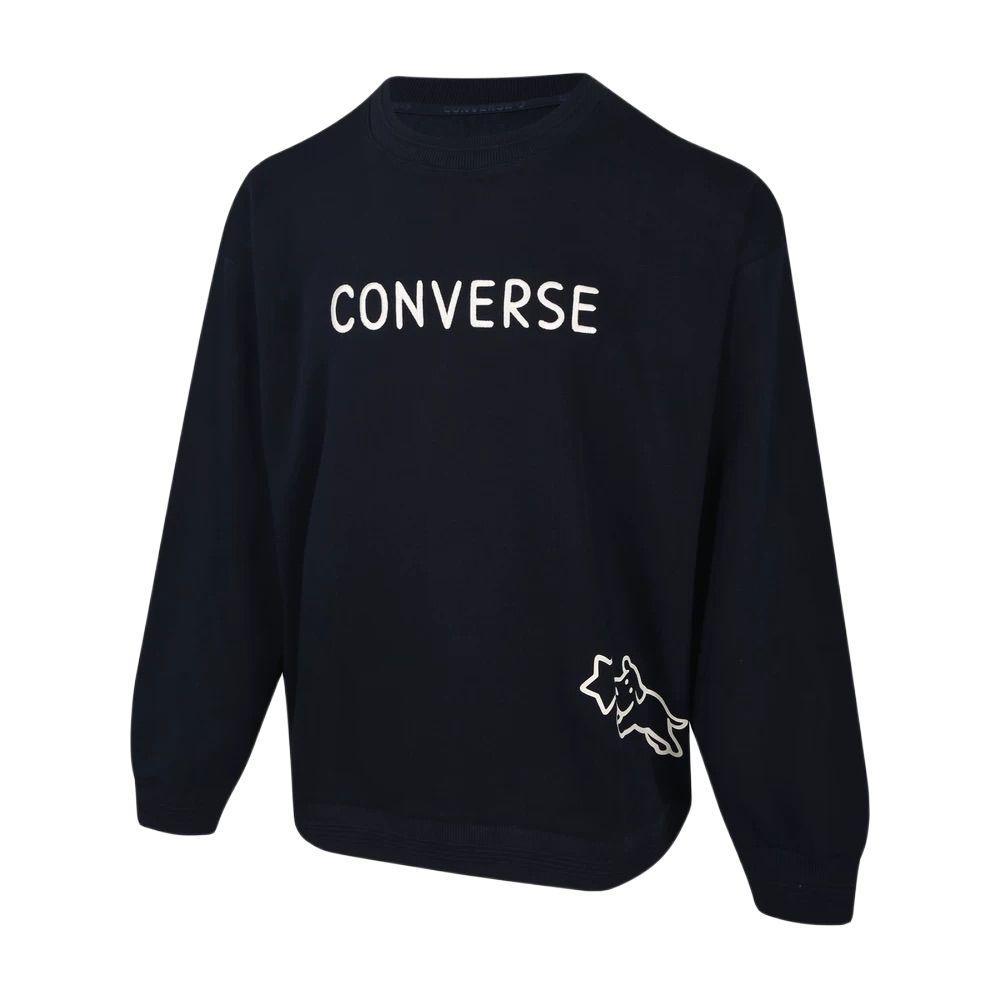 Converse Sweatshirts Unisex Black Crew Neck Moderate Regular UCH889-695 M