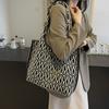 Fashion Versatile Knitted Tote Bag Large Capacity New Style Shoulder Handbag Office Commuter Shopping Bag