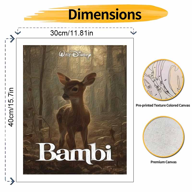 Disney Bambi Deer Forest Oil Painting Kit Home Decor Gift