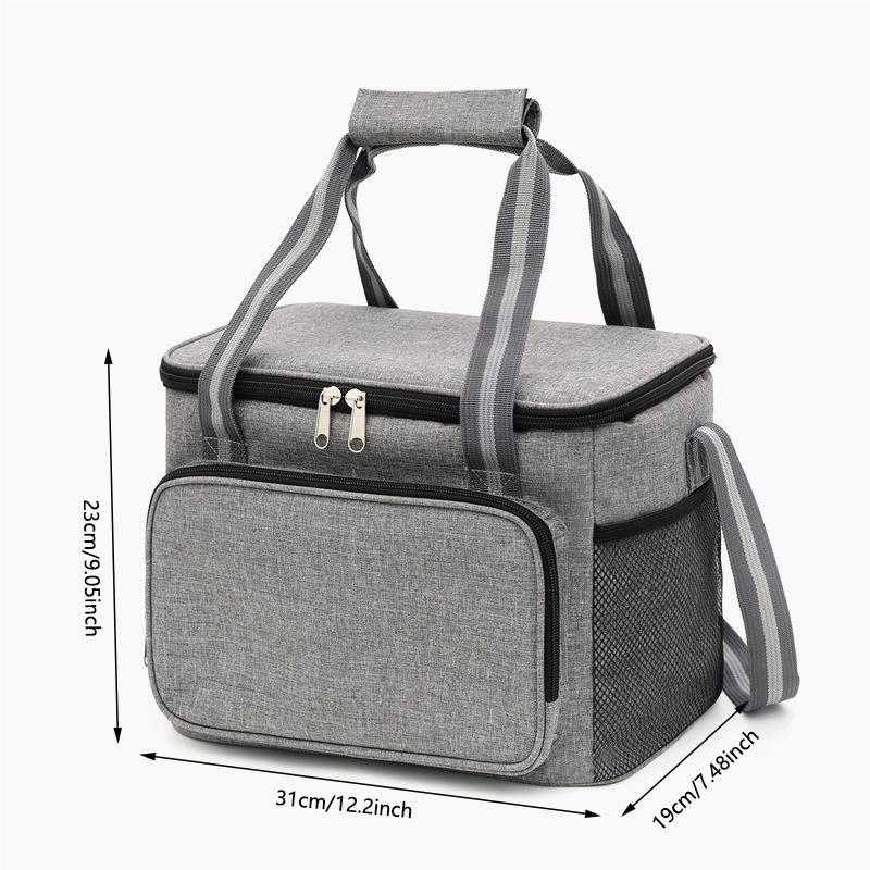 Durable Oxford Cloth Portable Thermal Lunch Bag Picnic Food Insulated Cooler Bags Office Travel Lunchbag