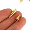 10pcs Gold Color Stainless Steel Circular Cone Charms DIY Jewelry Making Earrings Pendant Findings Handmade Bracelets Supplies