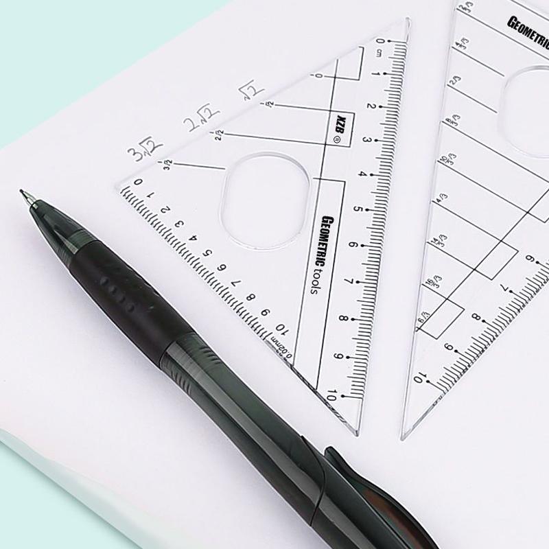 8 Pcs DAINAYW Math Geometry Kit Drawing Tools Sets Stationery Includes Rulers Protractor Compass Triangular Ruler Kit for Drafting and Drawings