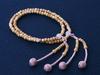 Kyoto Buddhist Altar Hayashi Prayer Beads Shingon Buddhism Hassun Boxwood Rose Quartz Official Ceremony Bag Kyoto Prayer Beads (For Women) [Bead Set]