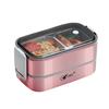 Compartments Food Container Microwavable Food Storage Box Portable 2 Layer Lunch Box  Worker