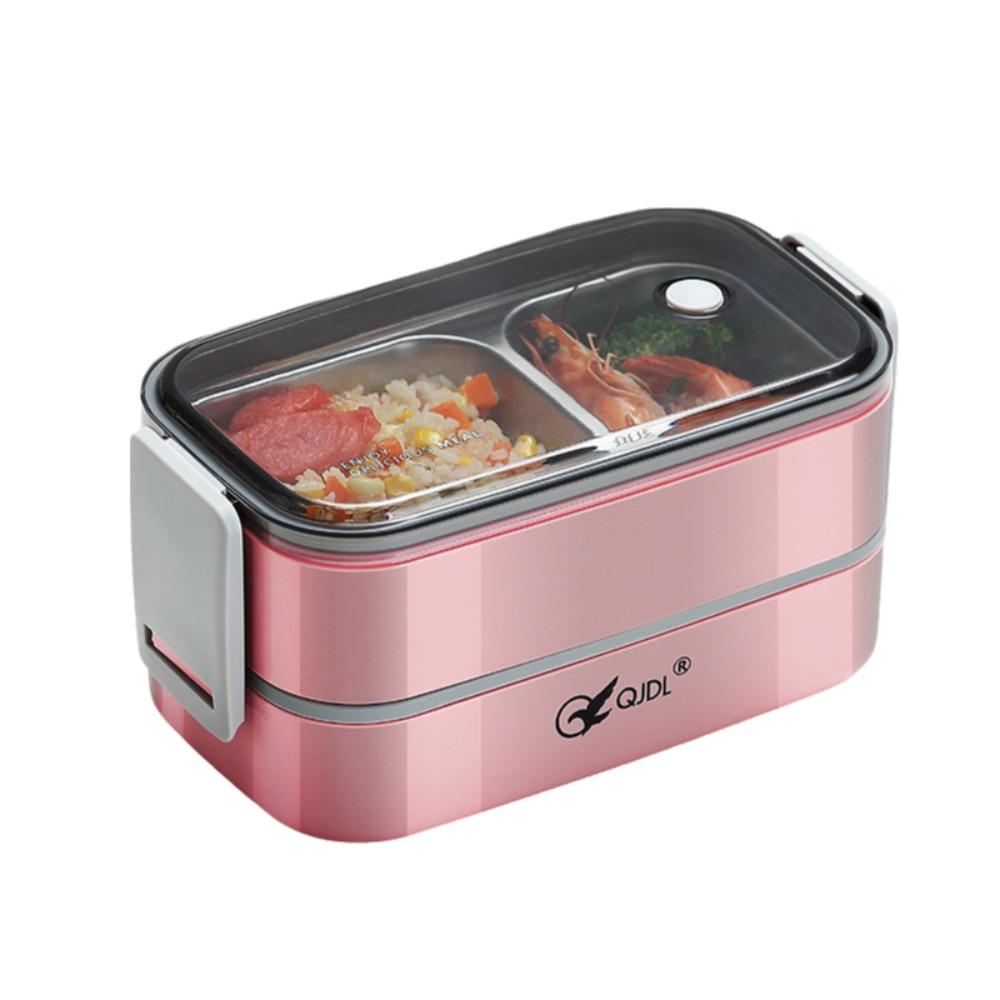 Compartments Food Container Microwavable Food Storage Box Portable 2 Layer Lunch Box  Worker