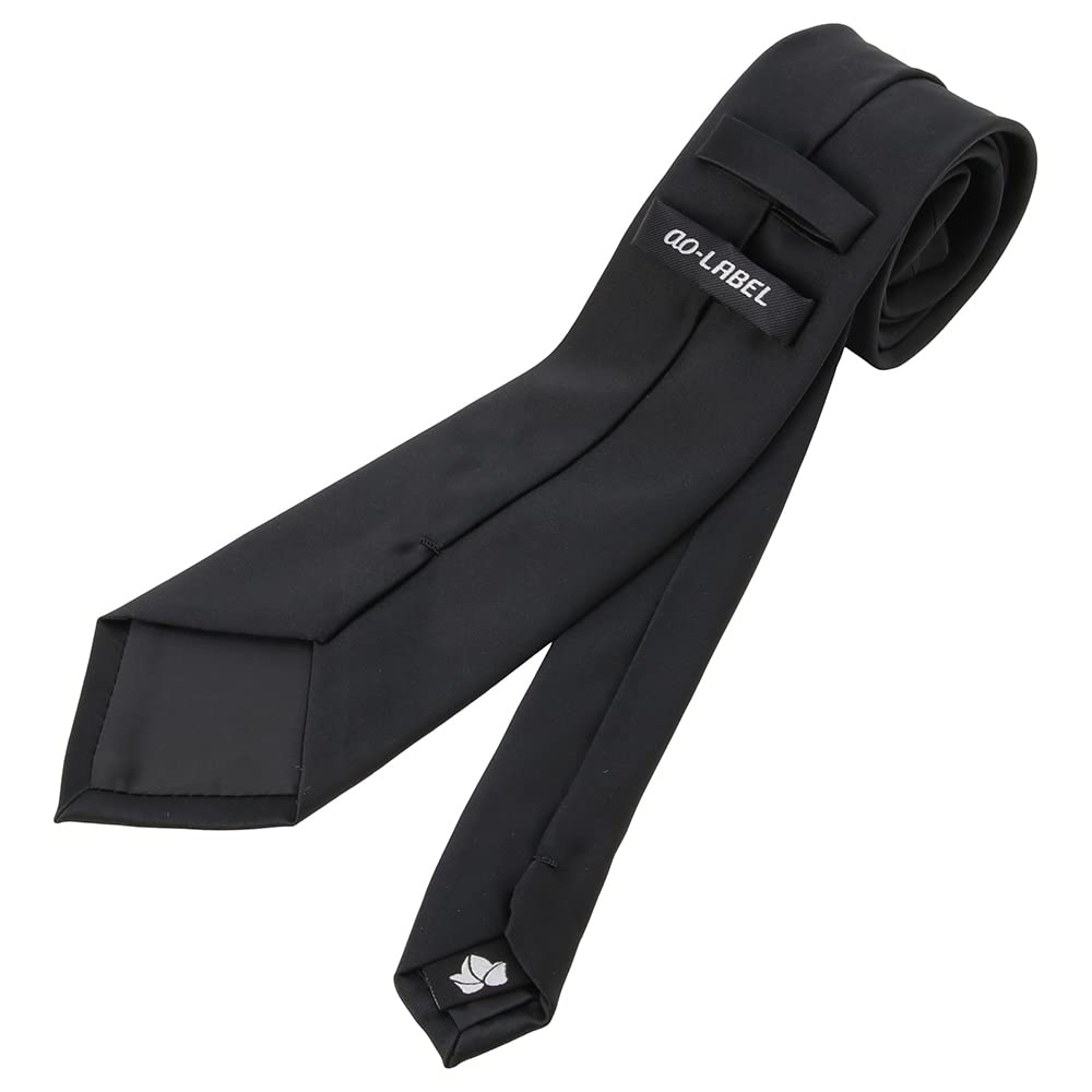 [ao-LABEL] Brand Necktie, Black Necktie, Formal Occasions (FuneralWakeMemorial Service), Plain Black