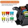 12V Relay Box with Waterproof Relay Fuse Block with 5x5pin JD1914 and 1x4pin RTT7121 Relay 6x ATC/ATO Blades Fuse for Car Truck