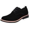 SOARHOPE Genuine Leather Suede Casual Suede Canvas Boat Business Office Commuting Black Shoes Men's Shoes, Shoes, Lace-Up Shoes, Shoes, Casual,