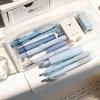 Durable Clear Stationery Storage Box Foldable Large Capacity Desktop Organizer Stackable Pencil Case Students