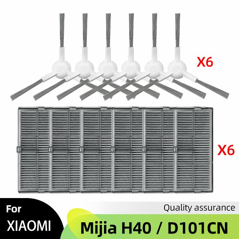 Fit For ( Xiaomi Mijia H40 / D101CN ) Main Side Brush Hepa Filter Wipe Cloths Dust Bag Robot Vacuums Accessories Part
