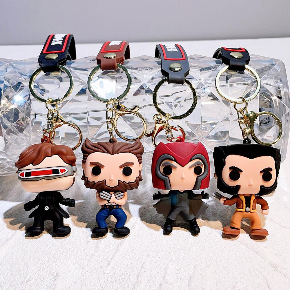 Adorable Deadpool Wolverine Keychain Cute Cartoon Key Fob For Bags And Cars