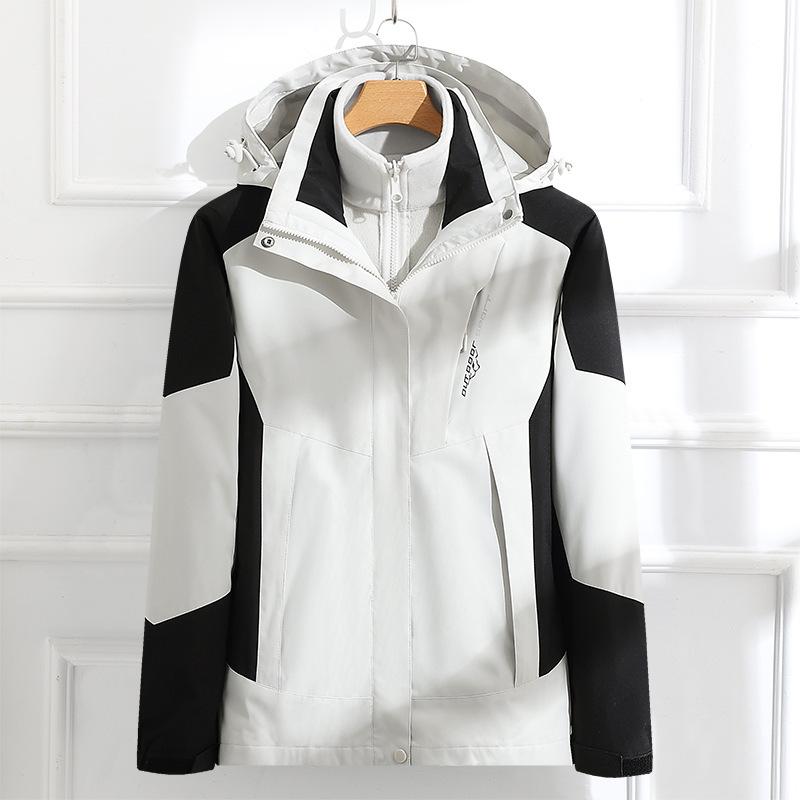 Jacket Three-in-one Detachable Two-piece Set Women's Outdoor Mountaineering Clothing Windproof and Waterproof Autumn and Winter Hidden Jacket